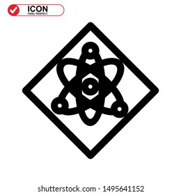 nuclear icon isolated sign symbol vector illustration - high quality black style vector icons
