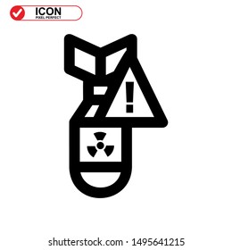 nuclear icon isolated sign symbol vector illustration - high quality black style vector icons
