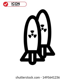 nuclear icon isolated sign symbol vector illustration - high quality black style vector icons
