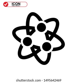nuclear icon isolated sign symbol vector illustration - high quality black style vector icons
