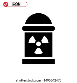 nuclear icon isolated sign symbol vector illustration - high quality black style vector icons
