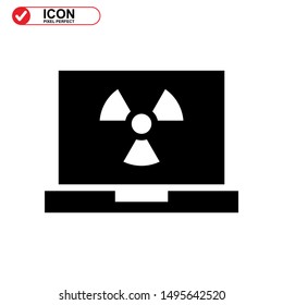 nuclear icon isolated sign symbol vector illustration - high quality black style vector icons
