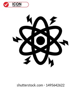 nuclear icon isolated sign symbol vector illustration - high quality black style vector icons
