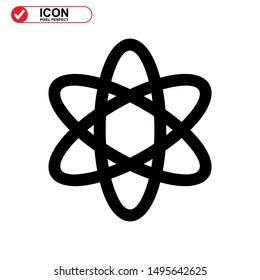 nuclear icon isolated sign symbol vector illustration - high quality black style vector icons
