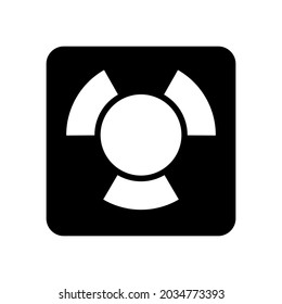 icono nuclear o logotipo símbolo de señalización aislado ilustración vectorial - iconos vectores de estilo negro de alta calidad
