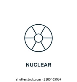 Nuclear icon. Monochrome simple Bioengineering icon for templates, web design and infographics