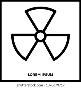 Nuclear icon symbol. Ecology icon style. Eps10 vector illustration.