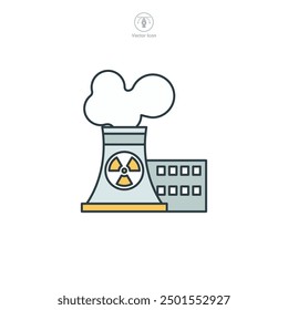 Nuclear icon symbol vector illustration isolated on white background