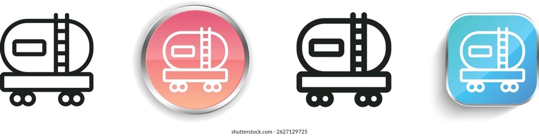 nuclear icon. Thin Linear, Regular and Button Style Design Isolated On White Background