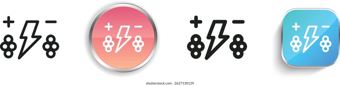 nuclear icon. Thin Linear, Regular and Button Style Design Isolated On White Background