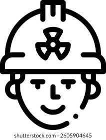 nuclear icon. Thin Linear Style Design Isolated On White Background