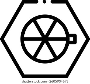 nuclear icon. Thin Linear Style Design Isolated On White Background