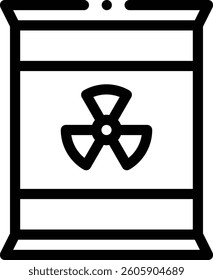 nuclear icon. Thin Linear Style Design Isolated On White Background