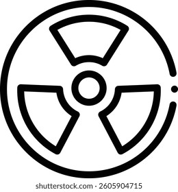 nuclear icon. Thin Linear Style Design Isolated On White Background