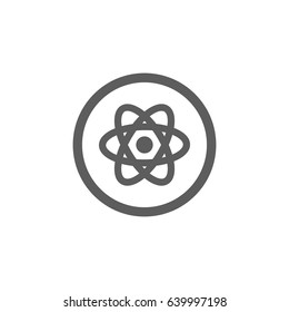 Nuclear Icon in trendy flat style isolated on white background. Award symbol for your web site design, logo, app, UI. Vector illustration, EPS10.