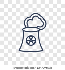Nuclear icon. Trendy linear Nuclear logo concept on transparent background from army and war collection