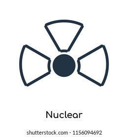 Nuclear icon vector isolated on white background, Nuclear transparent sign , thin symbols or lined elements in outline style