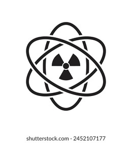 nuclear icon vector template illustration logo design