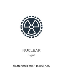 Nuclear icon vector. Trendy flat nuclear icon from signs collection isolated on white background. Vector illustration can be used for web and mobile graphic design, logo, eps10