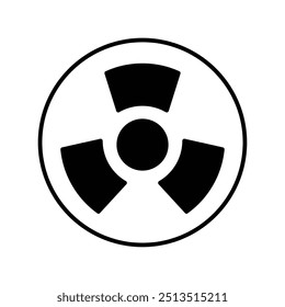 ícone nuclear com fundo branco vetor ilustração stock