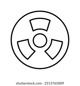 ícone nuclear com fundo branco vetor ilustração stock