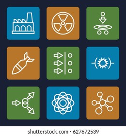 Nuclear icons set. 