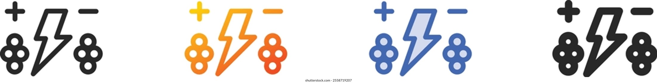 nuclear icon.Thin Linear, Gradient, Blue Stroke and bold Style Design Isolated On White Background