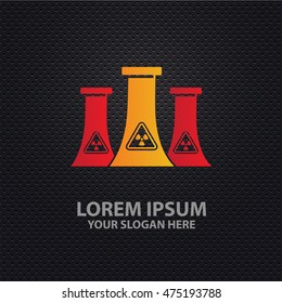 Nuclear industry design on dark background,vector
