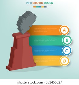 Nuclear info graphic design,label for text,vector