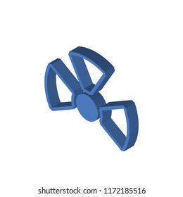Nuclear isometric left top view 3D icon
