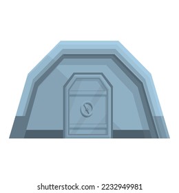 Nuclear lab icon cartoon vector. Shelter bunker. Base safe