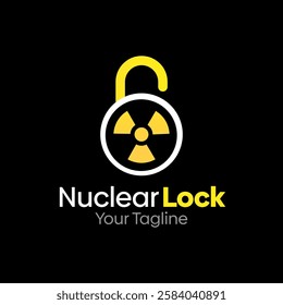 Nuclear Lock Logo Design Template. Good for Business, Agency, Community and Organization
