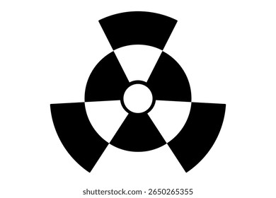 nuclear logo black and white vector design