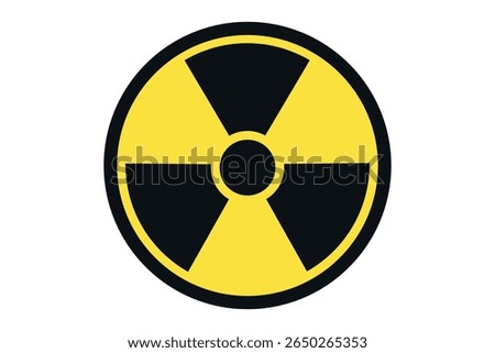nuclear logo circle shape yellow black color vector design