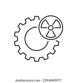Nuclear machine icon line style isolated on white background. Vector illustration