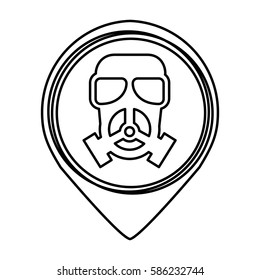 nuclear mask isolated icon