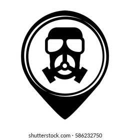 nuclear mask isolated icon