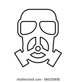 nuclear mask isolated icon