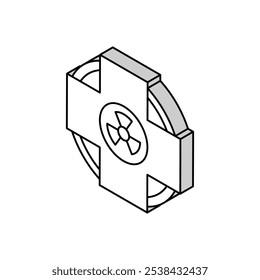 nuclear medicine lab energy isometric icon vetor. nuclear medicine lab energy sign. ilustração de símbolo isolado