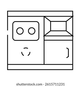 nuclear medicine lab energy line icon vector. nuclear medicine lab energy sign. isolated contour symbol black illustration