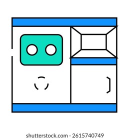 nuclear medicine lab energy line icon vector. nuclear medicine lab energy sign. isolated symbol illustration