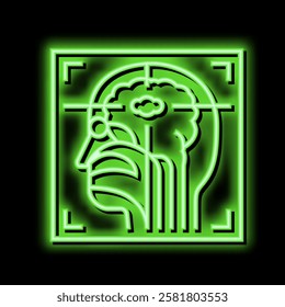 nuclear medicine radiology neon light sign vector. nuclear medicine radiology illustration