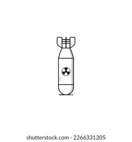 Nuclear misille icon isolated vector graphics