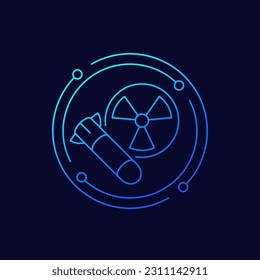 Nuklearraketensymbol, lineares Design