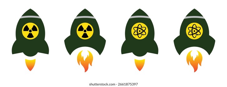 Atomraketen-Set-Symbol, Vektorgrafik
