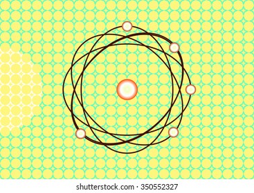 Nuclear model abstract background.