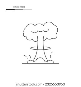Nuclear Mushroom Icon Vector Design. 