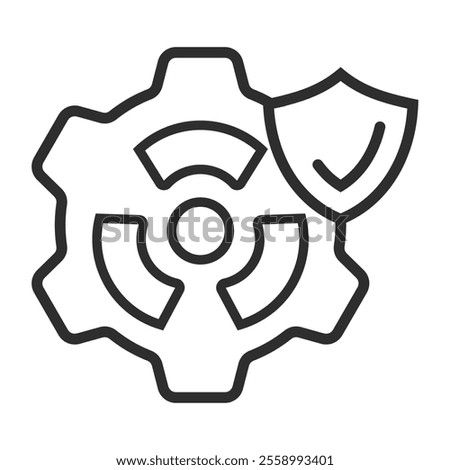 Nuclear outline icon, editable vector illustration and transparent graphic element. Isolated on white background