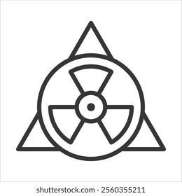 Nuclear Outline Icon Vector Illustration