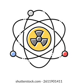 nuclear physics nuclear energy color icon vector. nuclear physics nuclear energy sign. isolated symbol illustration